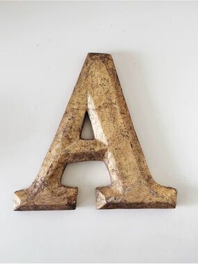 Antique Salvaged 12” Wood Letter “A” / Signage